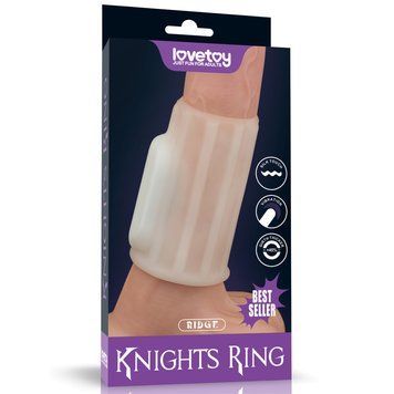 Насадка на член LoveToy Vibrating Ridge Knights Ring White 6452LV343113 фото
