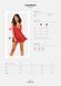 Прозора сорочка бебі-дол Obsessive Lacelove babydoll & thong Red SO8646 фото 5