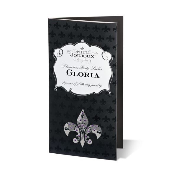 Пестіс з кристалів Petits Joujoux Gloria set of 2 - Black Red, прикраса на груди SO3137 фото
