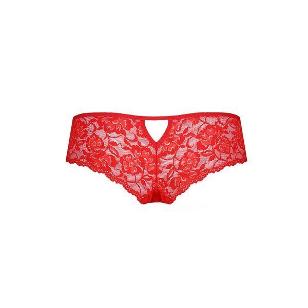 Трусики-бразиліана з квіткового мережива Passion RAJA THONG, red SO5377 фото