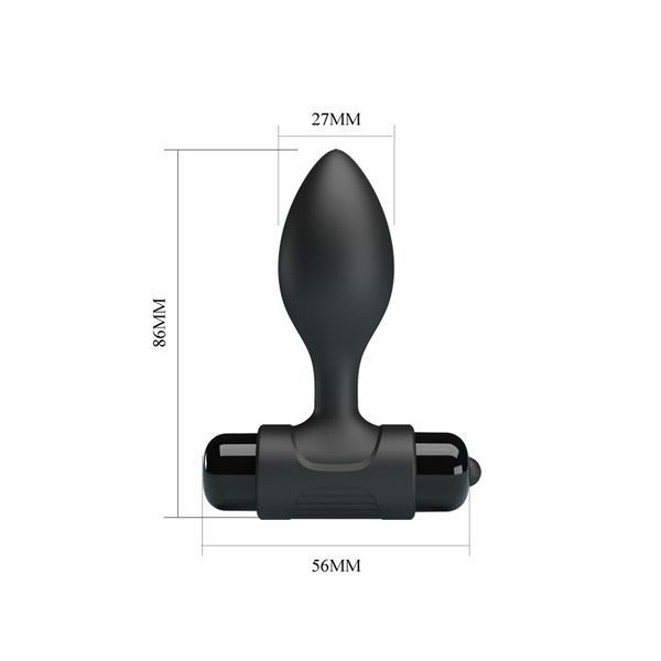 Анальна пробка з вібрацією Pretty Love Vibra Butt Plug Black 6603BI-040077 фото