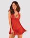 Прозора сорочка бебі-дол Obsessive Lacelove babydoll & thong Red SO8646 фото 1