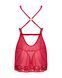 Прозора сорочка бебі-дол Obsessive Lacelove babydoll & thong Red SO8646 фото 4