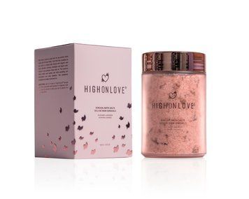 Рожева сіль для ванни з олією насіння канабісу Sensual Bath Salt HighOnLove, 500 г HOL20203 фото