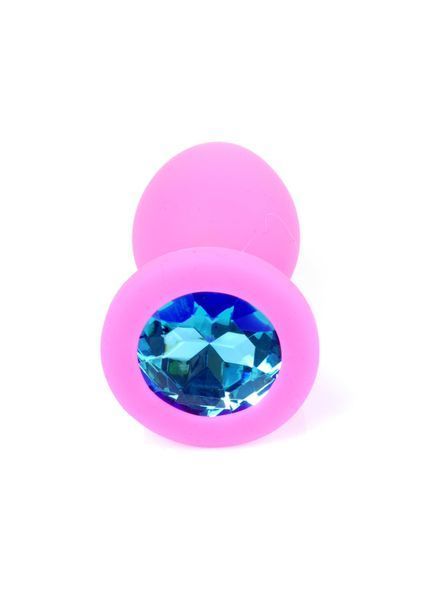 Анальна пробка Boys of Toys Jewellery Silicone Pink Plug S Light Blue 62530064-00081 фото