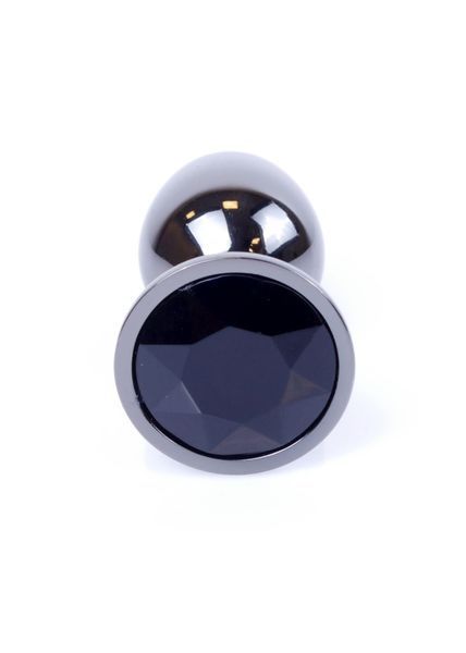 Анальна пробка Boys of Toys Jewellery Dark Silver Plug Black, d- 2,7 см. 62530064-00029 фото