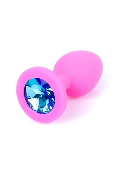 Анальна пробка Boys of Toys Jewellery Silicone Pink Plug S Light Blue 62530064-00081 фото