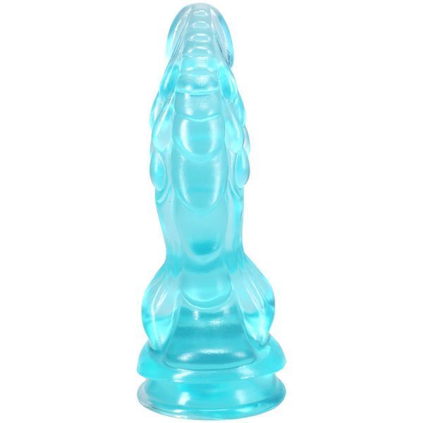 Фентезійний фалоімітатор Doc Johnson Crystal Jellies - Invader Dong 8.5 Inch - Teal SX4436 фото
