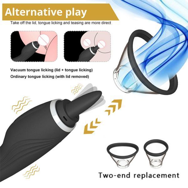 Вібратор - Erospace Sweet Play Clitoral Licking Tongue And Vibrator 2in1 A6 62050070-0006 фото