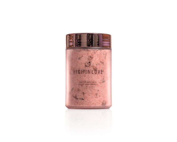 Рожева сіль для ванни з олією насіння канабісу Sensual Bath Salt HighOnLove, 500 г HOL20203 фото