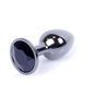 Анальна пробка Boys of Toys Jewellery Dark Silver Plug Black, d- 2,7 см. 62530064-00029 фото 2