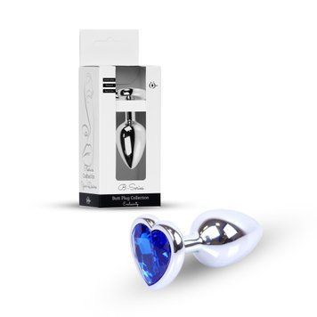 Анальна пробка Boys of Toys Jewellery Silver Heart PLUG- Dark Blue 62530064-00050 фото