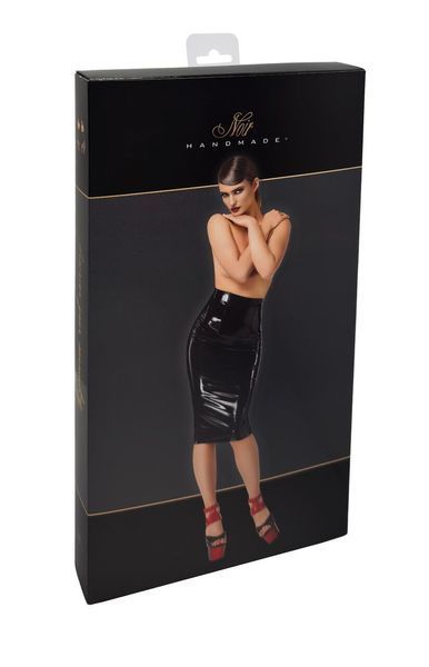 Спідниця Noir Handmade F378 Dominae Column PVC pencil skirt L SX4126 фото