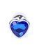 Анальна пробка Boys of Toys Jewellery Silver Heart PLUG- Dark Blue 62530064-00050 фото 3