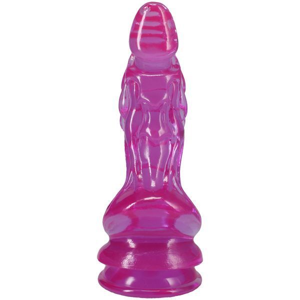 Фентезійний фалоімітатор Doc Johnson Crystal Jellies - Invader Dong 8.5 Inch - Purple SX4443 фото