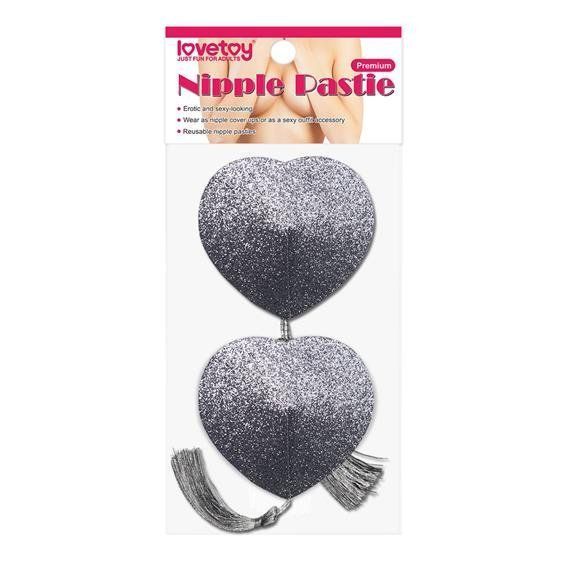 Пестіси LoveToy Reusable Glitter Heart Tassel Nipple Pasties 6452LV763016 фото
