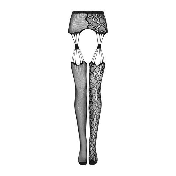 Еротичні колготки-бодістокінг Obsessive Garter stockings S821 SO8162 фото