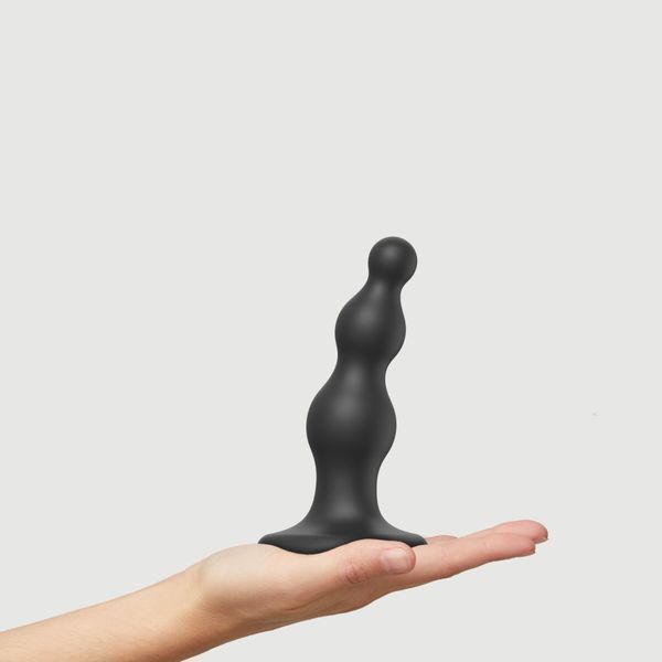Насадка для страпона Strap-On-Me Dildo Plug Beads Black SO8982 фото
