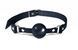 Кляп силіконовий Feral Feelings Silicon Ball Gag Black Black, чорний ремінець, чорна кулька SO8265 фото 1