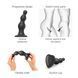 Насадка для страпона Strap-On-Me Dildo Plug Beads Black SO8982 фото 4