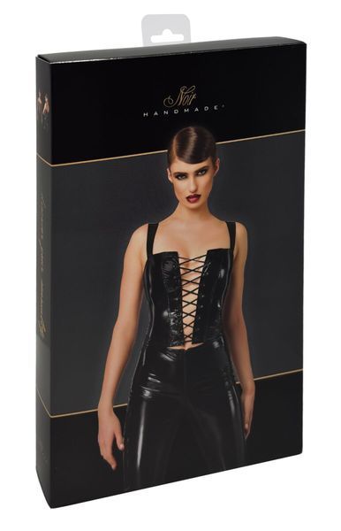 Корсет Noir Handmade F379 Dominae Frontbind PVC Corset Top XS SX4128 фото