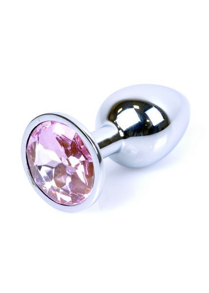 Анальна пробка Boys of Toys Jewellery Silver Plug Light Pink, S 62530064-00015 фото