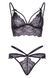Еротичний комплект зі стрепами та стразами Leg Avenue Ready Or Not M Black, бра + стрінги SO8005 фото 5