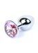 Анальна пробка Boys of Toys Jewellery Silver Plug Light Pink, S 62530064-00015 фото 2