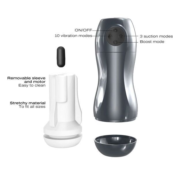 Вібромастурбатор з ефектом всмоктування Dorcel BLOWJOY VIBE SX4823 фото