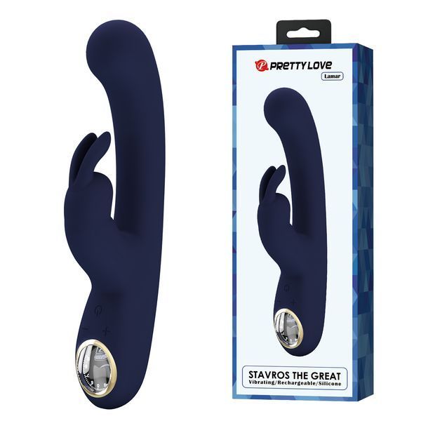 Вібратор-кролик Pretty Love Lamar Vibrator Blue 6603BW-500004LED-2 фото