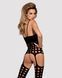 Бодістокінг Obsessive Bodystocking G310, XL XXL, імітація пояса з панчохами, круглі вирізи на ногах SO7236 фото 2