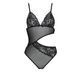 Боді з ажурним ліфом Passion CHRISTA BODY, black SO5754 фото 3