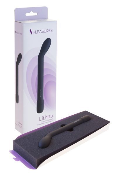 Тонкий вібратор для точки G S Pleasures Lithea Black, 7 режимів SX1601 фото