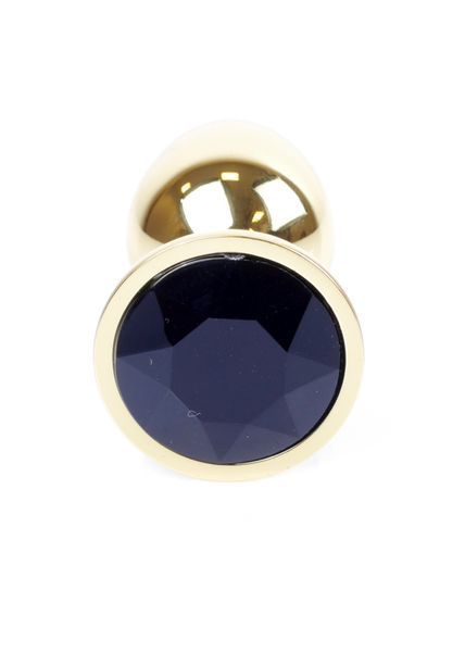 Анальна пробка Boys of Toys Jewellery Gold Plug Black, d- 2,7 см 62530064-00020 фото