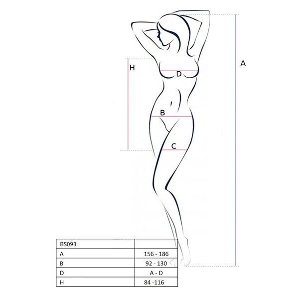 Бодістокінг-сукня з глибоким коміром Passion BS093 white, довгі рукави SO6399 фото