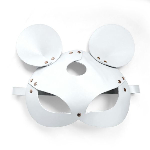 Шкіряна маска мишки Art of Sex - Mouse Mask, колір Білий SO9651 фото