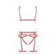 Комплект білизни Passion Exclusive MAGALI SET OpenBra, red, стрепи, ліф, трусики і пояс PS23802 фото 5