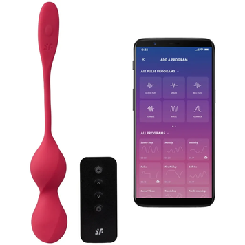 Вагінальні смарт-кульки з вібрацією та пультом ДК Satisfyer Love Birds 2 Connect App Red SX0571 фото