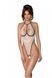 Боді з доступом Passion CHIKA BODY XXL XXXL, cream SO9696 фото 1