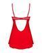 Пеньюар Obsessive Ingridia chemise & thong XL 2XL, червоний, сорочка, стрінги SO9036 фото 4