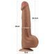 Фалоімітатор LoveToy Sliding-Skin Dual Layer Dong 11.5" Brown 6452LV317061 фото 3