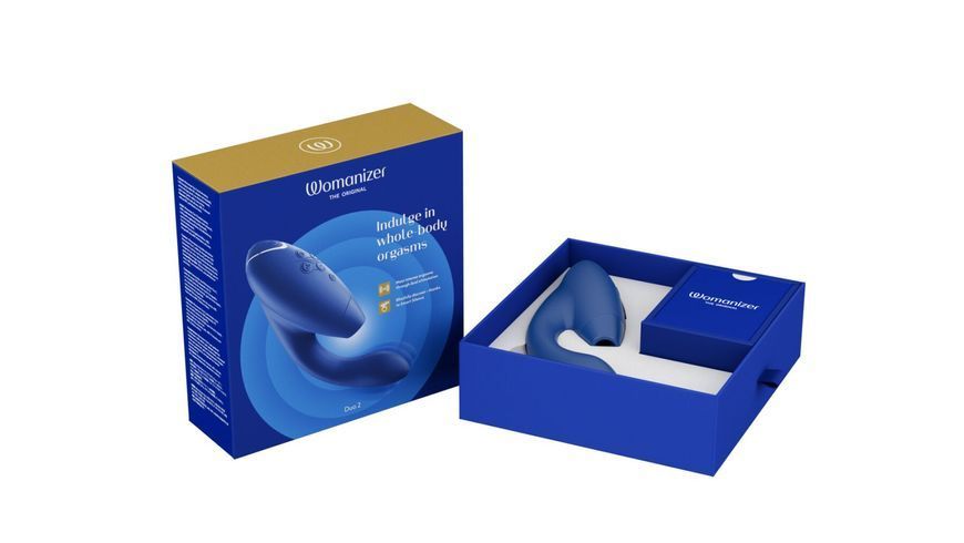 Подвійний вакуумний кліторальний стимулятор Womanizer Duo 2 - Blueberry SO8756 фото
