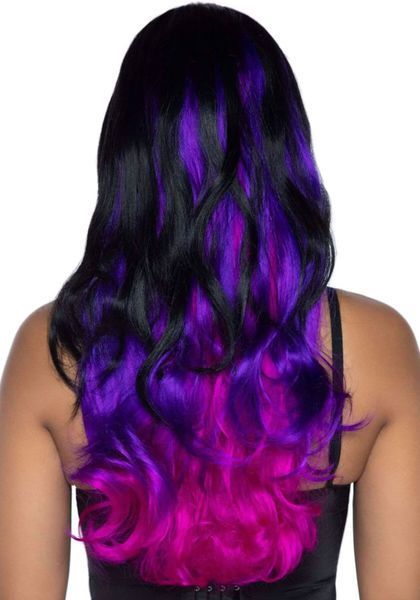 Leg Avenue Allure Multi Color Wig Black Purple SO8007 фото