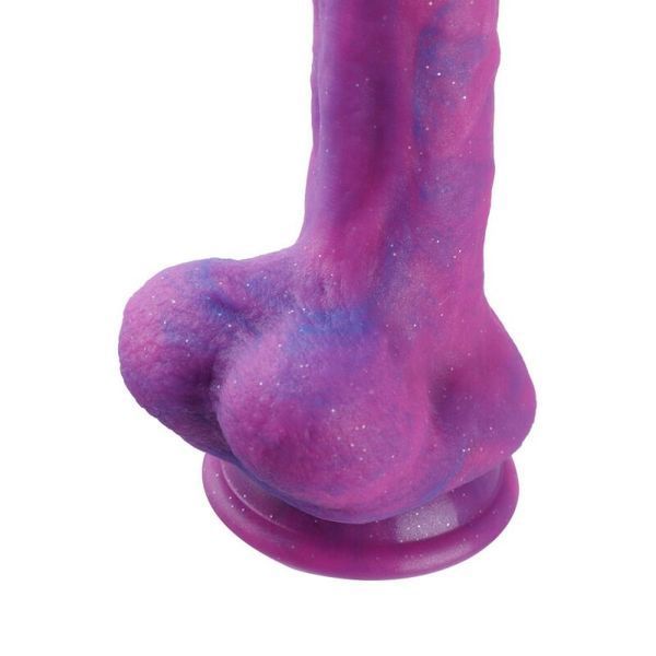 Фалоімітатор 8.2" з вібрацією для секс-машин Hismith Purple Silicone Dildo with Vibe, KlicLok SO6212 фото