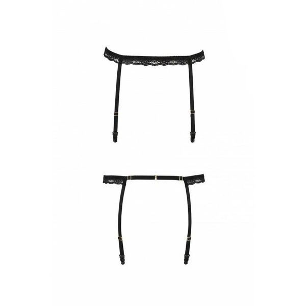 Пояс-стрепи для панчіх Passion Exclusive SHELLY GARTER BELT XXL XXXL, black PS27905 фото