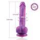 Фалоімітатор 8.2" з вібрацією для секс-машин Hismith Purple Silicone Dildo with Vibe, KlicLok SO6212 фото 3