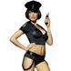 Еротичний костюм поліцейського Obsessive Police set, black, топ, шорти, кепка, пояс, портупея SO7725 фото 1
