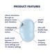 Вакуумний кліторальний стимулятор з вібрацією Satisfyer Cutie Ghost Blue SX0572 фото 3