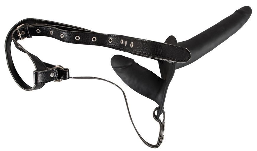 Страпон Double Strap On Black Silicone 61325111290000 фото
