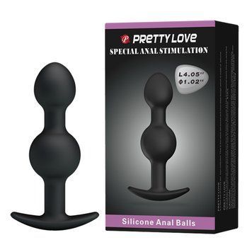 Анальна пробка Pretty Love Special Anal Stimulation Anal Balls 4.05" Black 6603BI-040034 фото